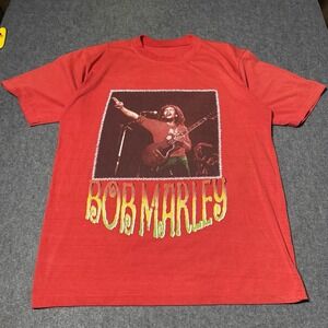 VTG 90s Bob Marley Double Sided Graphic Tshirt Mens XL 23x29 Rasta